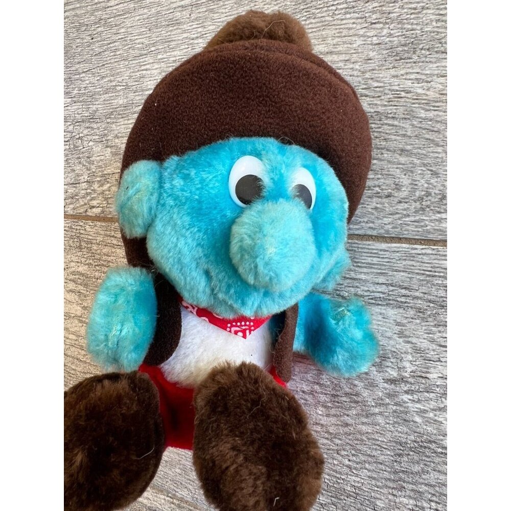 The Smurfs‎ Wallace Berrie Peyo Cowboy Smurf Plush Doll 1983 Peyo Hillbilly